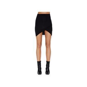 Nasty Gal Let's wrap this up High waisted black skirt Size 4